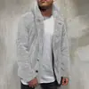 2024 Comércio Exterior Transfronteiriço Outono e Inverno Jaqueta Suéter Masculina com Capuz Cor Sólida Botão Moda Europeia e Americana Roupa Masculina