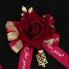 Ramillete de boda, un conjunto de suministros de alta calidad para el padrino de boda, para la novia y el novio, un conjunto completo creativo de alfileres, simulación de flores para dama de honor.