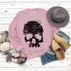 Top con estampado de calaveras, cuello redondo, holgado, manga larga, suéter casual para mujer