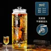 Garrafa de Infusão de Álcool de Vidro com Torneira 5 Jin 10 Jin Selada Jarra de Vinho Espessa Doméstica Garrafa Especial para Infusão de Ginseng