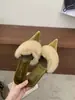 []Outono 2026 Novo Estilo Camurça Salto Agulha Bico Fechado Pelo Pantufas Meio-Pantufas Tamanhos 35-40