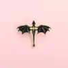 Broche Personalizado de Cuarta Ala con Forma de Ala de Nuevo Estilo Transfronterizo Insignia de Accesorios Metálicos Periféricos de Dibujos Animados Lindo Dragón Animación