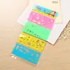 Juego de Reglas de Cuatro Piezas para Niños y Estudiantes de Primaria, Regla de Dibujos Animados, Escuadra, Transportador, Juego de Reglas al por Mayor