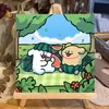 Pintura a Óleo Digital de Cachorro com Linha DIY Colorir à Mão Grafite Desenho Animado Fofo Decoração Curativa Fabricante Atacado