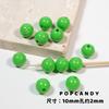 Cuentas redondas de colores, accesorios de joyería DIY, cuentas sueltas hechas a mano, arcoíris, color crema, 10 mm, accesorios para pulseras y collares.