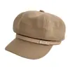 Nuevo Estilo Retro Británico Color Sólido Tacto de Alta Gama Cómodo Sombrero Octagonal para Mujer Otoño Invierno Atmósfera Versátil Sombrero Artístico de Pintor