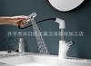 Kaiping Youjia lavabo de champú para baño Blanco + cromo de dos funciones lavabo cuadrado grifo de elevación y extracción 31183