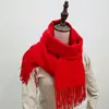 Cachecol de Inverno Feminino Cor Nova Xadrez Imitação de Caxemira Outono e Inverno Engrossado Fashionável Quente Versátil Cachecol Echarpe