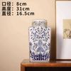 Adornos de Cerámica Decoración Creativa para el Hogar Artesanías para Mueble de TV con Tapa Frasco Sellado Frasco Redondo de Cerámica para Almacenamiento