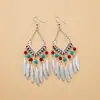 Pendientes Largos con Borlas Retro Transfronterizos de Estilo Étnico Bohemio, Perfectos para Viajes de Verano y Accesorios Versátiles