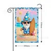 Bandera de Jardín Temática de Verano Transfronteriza Decorativa para Patio Festival Fiesta Escena Decorativa Lino Impresión Doble Cara