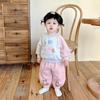 Roupa Infantil, Conjunto de Roupa Outonal para Meninas, Manga Longa Desenho Animado Fofo Roupa de Passeio Primavera e Outono para Bebê Menina Conjunto de Duas Peças Fabricante Atacado