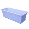 Maceta para plantar verduras de balcón al por mayor maceta rectangular grande de plástico engrosado para jardinería interior maceta para verduras maceta de plantación