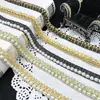 Accesorios de Borde de Encaje con Perlas Estilo Chanel, Tela de Cuello de Perlas, Tira Decorativa para Cuello de Ropa con Borde de Encaje