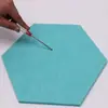 Tablero insonorizante para exhibición de kínder, tablero hexagonal de fieltro, decoración de pared de fondo para fotos de fibra de poliéster