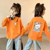 Moda Infantil Nova e Elegante para Meninas, Camiseta de Algodão de Manga Longa para Outono e Primavera de 2026, Roupas de Outono para Crianças de Tamanho Médio e Grande