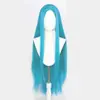 Peluca Pelo Largo Liso Cosplay Universal Raya Media Pelo Largo Liso de Colores Tocado 100cm Anime Hombres y Mujeres Cos