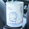 Lixeira Impermeável para Carro Suprimentos para Carro Bolsa de Armazenamento Dobrável Balde de Detritos Desenho Animado Balde Embutido no Carro Armazenamento de Couro