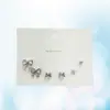 Brincos de Design Nicho Estilo Coreano para Mulheres, Brincos de Coração Rosa Estrela de Luxo Leve, Brincos Pequenos e Versáteis, Conjunto de 3 Pares
