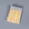 Escova descartável para cílios com cabo de bambu Escova colorida para cílios com haste de bambu Pente para sobrancelhas Escova de parafuso Ferramenta para enxerto de cílios