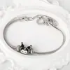 Pulsera linda fresca de nicho nuevo transfronteriza Moda Modernismo Versátil plata Pulsera de cordero Joyería