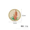Novo Adesivo de Tecido com Flores Etiqueta Redonda Adesivo de Flor Bordada Adesivo com Adesivo Atrás Adesivo de Remendo de Peônia Acessórios de Vestuário em estoque Atacado