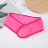 Diadema para Lavado de Cara de Venta Caliente Europea y Americana, Diadema Simple de Color Sólido de Felpa con Velcro, Set de Pañuelos para la Cabeza Postparto