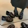 Mocassins Femininos de Solado Grosso 2026 Nova Primavera Slip-On Estilo Britânico Mary Jane Laço Sapatos JK
