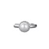 Anillo de Plata S925 de Nueva Moda Transfronteriza para Mujer, Estilo Japonés y Coreano Simple, Micro-incrustado con Perla, Anillo de Moda, Joyería de Plata DIY Vacía