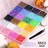 Popular 24 Cores Mistas Ab Color Strass de Resina com Fundo Plano Strass Gelatina Strass para DIY Roupas Arte de Unhas Strass para Celular