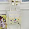 Bolsa Transversal de Desenho Animado Fresca e Fofa para Alunos do Ensino Fundamental, Bolsa de Mão para Aulas Particulares, Bolsa de Ombro Única Bordada para Meninas, Leve para o Dia a Dia