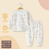 Roupa íntima para bebê Conjunto Roupas de casa para crianças Pijama Bebê Meninos e Meninas Algodão Sem costura Primavera Outono Inverno Roupas de Outono e Calças