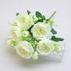 Pequeño capullo de té peonía flor artificial peonía hogar boda sosteniendo rosa Philippos adornos de decoración de mesa
