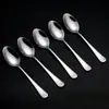 Acero Inoxidable 304 Tenedor para Fruta Tenedor para Pastel Mooncake Cuchara de Café Base Asiento de Cisne Combinación Juego de Vajilla Postre