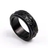Haiteng joyería al por mayor Europa y Estados Unidos nuevo retro ojos Ojos de Dios Anillo de acero inoxidable giratorio para hombre acero de titanio