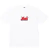 Camiseta de Algodón Puro de Estilo Europeo Transfronterizo, Tendencia Original 24Ss, Camiseta de Manga Corta con Estampado de Letras y Pintura en Spray Graffiti
