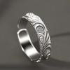 Tendencia europea y americana estilo retro flor cruzada el viejo y el mar anillo punk hip hop abierto ajustable anillo individual para hombre