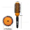 Tubo de Aluminio Resistente a la Temperatura de Cerámica Peine Peine de Peluquería Peine de Rodillo de Cerámica para Peinar Cilindro Cerdas de Nylon Peine para Rizos