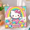 Pintura de Diamantes para Niños Kuromi Hecho a Mano DIY Pintura de Pegatinas de Diamantes Sanrio Pintura de Diamantes con Diamantes Completos 5D Tamaño Pequeño