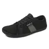 Zapatos minimalistas de punta ancha y suela blanda, zapatos deportivos holgados y cómodos para fitness y levantamiento de pesas, zapatos casuales transpirables antideslizantes de tejido flyknit