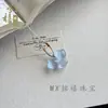 Nuevo Colgante de Mariposa Multicolor de Piedra Ojo de Gato, Nuevo Estilo Chino Hanfu Colgante de Nube de Jade Ojo de Gato Accesorio para Cadena de Suéter