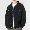 [Speed Lion] Chaqueta de mezclilla para hombre con capucha de dos piezas falsas, color, moda coreana, versátil, holgada, casual
