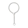 Europeu e Americano Amazon Hot Lasso Colar Em Forma De Coração O-Ring Slide Chain Colar Hip Hop Punk Rock Ornamento De Aço Inoxidável