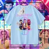 Cazador de Kpop Grupo Bruja Periférico Rumi Mirazoi Manga Corta para Hombre y Mujer Verano Nuevo Camiseta Casual Ropa