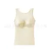 Chaleco de Seda de Hielo de Satén Antibacteriano 10A Verano con Encaje Copa Fija Simple Ropa Interior para Mujeres Anti-Exposición