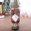 Juego de botellas de vino con decoraciones navideñas Juego de botellas de vino de Papá Noel Juego de botellas de vino de punto