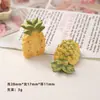 Accesorios de Resina para Manualidades de Dibujos Animados, Pinzas para el Cabello de Piña y Mora Cortadas por la Mitad, Decoraciones para Fundas de Teléfono, Hebillas para Zapatos, Llaveros, Colgantes y Adornos