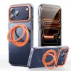 Com Botão de IA, Adequado para Capa de Celular Apple 17Promax, Suporte Magnético Rotativo com Engrenagem, Capa Protetora para iPhone17