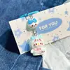 Gorro 3D de Dibujos Animados Chiikawa Cadena para Teléfono de Gato Colgante de Mochila Gato KT Flor con Cuentas Corazón Regalo Pequeño
