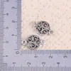 Pingente de Liga de Zinco Oca Vintage Antigo de Prata com Anel Duplo Encaixado para DIY Charme de Joia Acessórios para Pulseira Colar Venda por Atacado